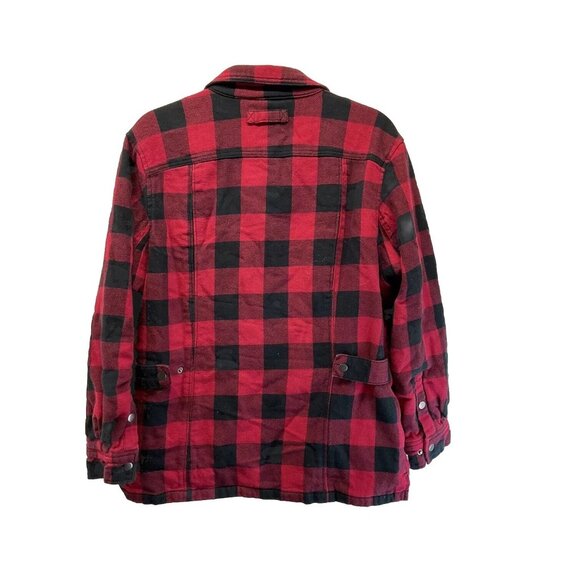Duluth Trading  Lined LG Buffalo Plaid Snap Shirt‎ Jacket Heavy Shacket coat - Picture 2 of 11